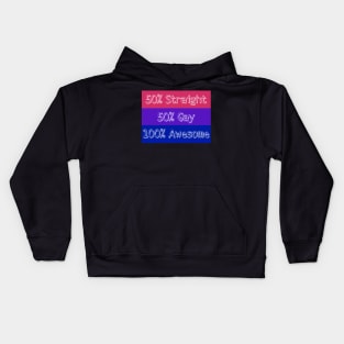 50% Straight 50% Gay 100% Awesome Kids Hoodie